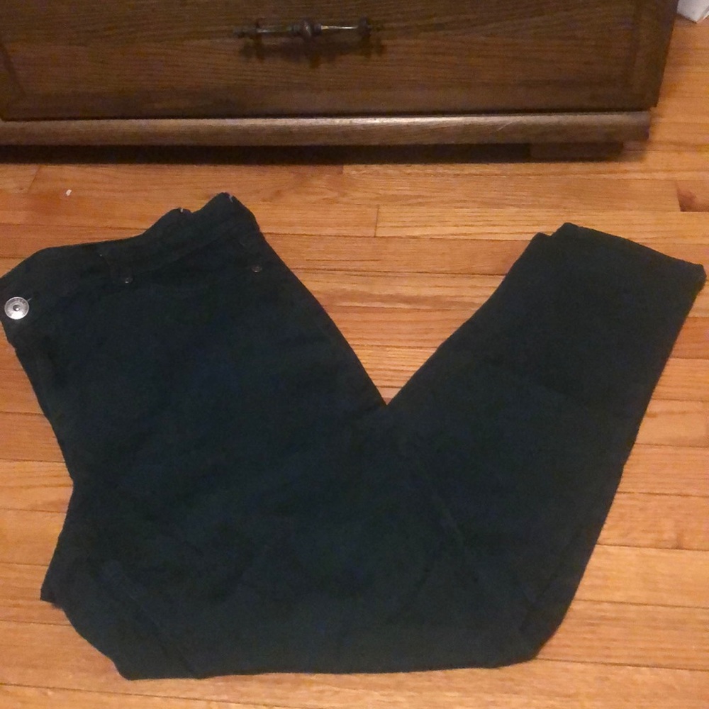 Maurice’s 20 dark green skinny jeans